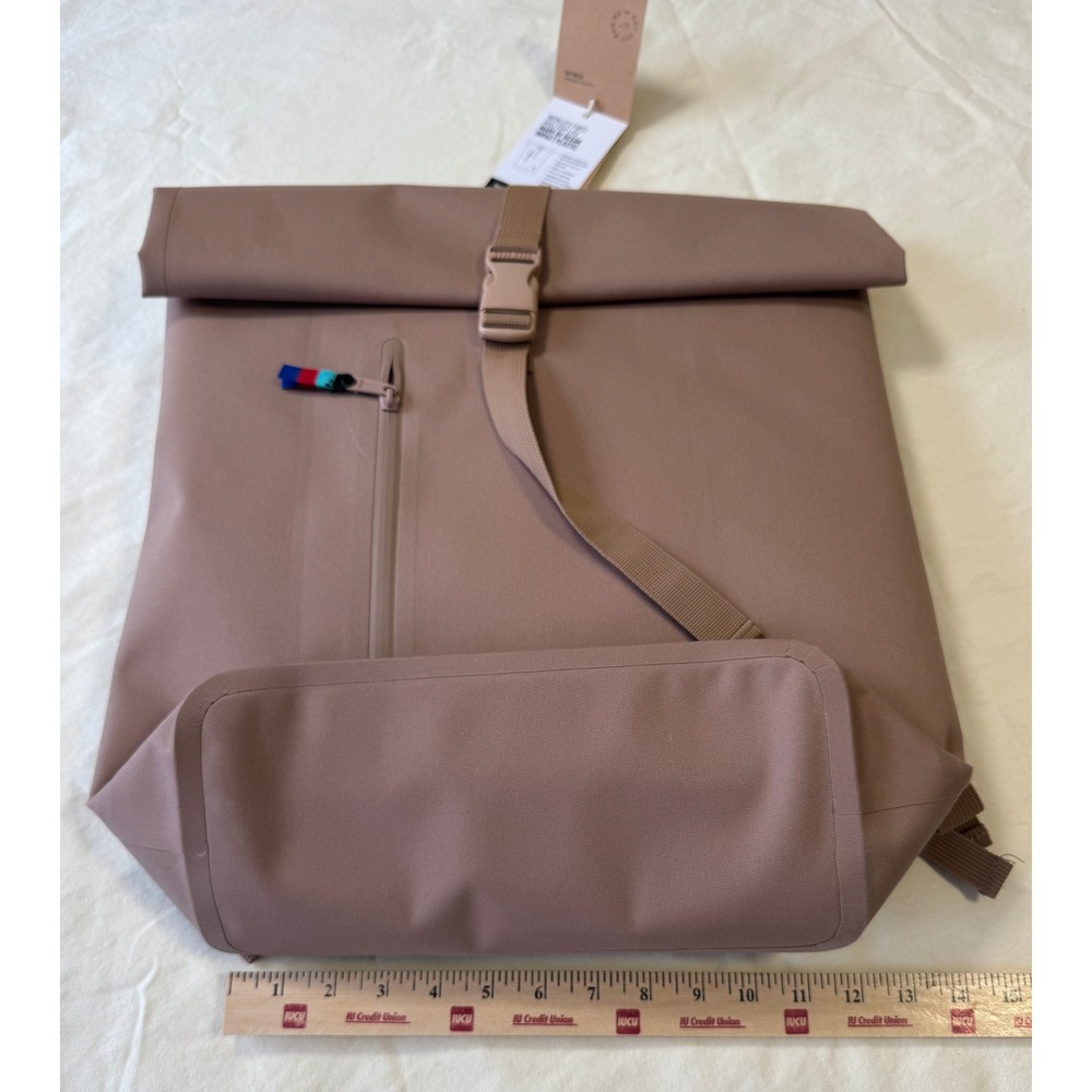GOT BAG Rolltop‎ Lite Backpack Driftwood Tan Eco Friendly Laptop Sleeve NWT Hike - Picture 9 of 16